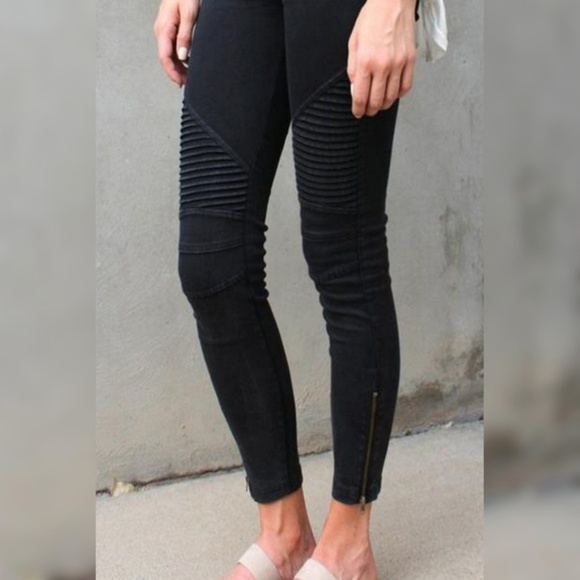 felicias Pants - Black Moto Leggings